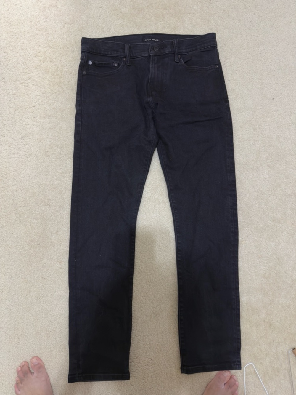 LUCKY BRAND MENS BLACK SLIM 110 JEAN - 31x32